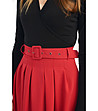 Червена пола с колан Kimmy-3 снимка