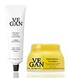 Веган комплект от почистващ крем и крем за лице с витамин С-0 снимка