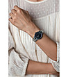 Сребрист дамски часовник с черен циферблат Keila-1 снимка