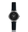 Дамски часовник в черно и сребристо с камъчета Ledora-0 снимка