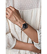 Дамски розовозлатист часовник с черен циферблат Carla-1 снимка