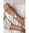 Дамски сребрист часовник с бял циферблат Carla-1 снимка