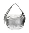 Сребриста дамска чанта с портмоне Sobella-0 снимка
