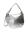 Сребриста дамска чанта с портмоне Sobella-2 снимка
