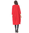 Памучна рокля в червен нюанс -1 снимка