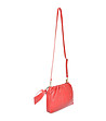 Тъмночервена дамска чанта от естествена кожа с панделка Rika-1 снимка