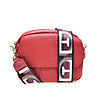Малка червена дамска кожена чанта Viana-0 снимка