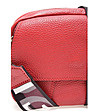 Малка червена дамска кожена чанта Viana-2 снимка