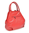 Червена дамска чанта от естествена кожа Nona-1 снимка