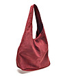 Дамска чанта в бордо от естествен велур Dora-1 снимка
