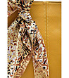 Дамска чанта от естествена кожа в цвят горчица Nona-2 снимка