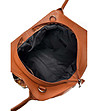Кафява дамска чанта от естествена кожа Nona-3 снимка