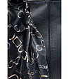 Черна дамска чанта от естествена кожа Nona-2 снимка