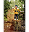 Памучна детска блуза в цвят горчица Secret forest-1 снимка