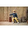 Детски памучен панталон в цвят горчица Secret forest-1 снимка
