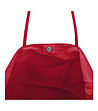 Червeна дамска чанта със златист надпис-2 снимка