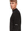Памучна мъжка блуза в черно Acilio-3 снимка