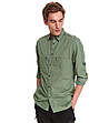 Зелена памучна мъжка риза Josto-0 снимка