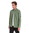 Зелена памучна мъжка риза Josto-3 снимка