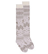 Дълги чорапи в бяло и бежово със зимни мотиви-0 снимка