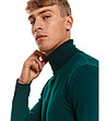 Тъмнозелена памучна мъжка поло блуза Moris-3 снимка