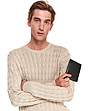 Бежов мъжки пуловер с памук Romeo-3 снимка