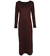 Тъмночервена рокля с метализирани нишки-4 снимка