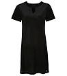 Черна рокля с кадифен ефект-4 снимка