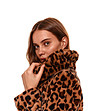 Дамско палто с леопардов принт Makena-3 снимка