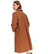 Дамско палто в кафяво Armina-3 снимка