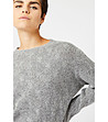 Дамски пуловер в сив меланж Alseia с вълна и мохер-2 снимка