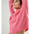 Дамски пуловер в меланж на цвят корал Vivi с вълна и мохер-3 снимка