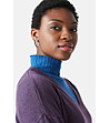 Дамски пуловер в лилаво и синьо Esmeralda-2 снимка