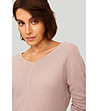 Дамска блуза в цвят пудра-2 снимка