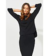 Черна дамска блуза от органичен памук-0 снимка