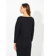Черна дамска блуза от органичен памук-1 снимка