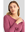 Дамска блуза от органичен памук в розово-1 снимка