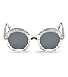 Дамски обли слънчеви очила с прозрачни рамки-1 снимка