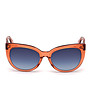 Дамски слънчеви очила в оранжев нюанс с прозрачна рамка-1 снимка