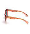 Дамски слънчеви очила в оранжев нюанс с прозрачна рамка-2 снимка