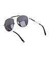 Дамски сребристи слънчеви очила авиатор с тъмни лещи-2 снимка