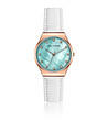 Дамски часовник в бяло, розовозлатисто и син нюанс Jean-0 снимка
