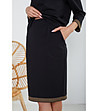 Комплект от пола и блуза в черно със златисти кантове Izala-3 снимка
