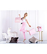 Памучна дамска пижама в бяло и розово Flawless-3 снимка