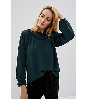 Тъмнозелена дамска блуза Signora снимка