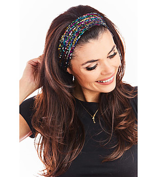 Лента за коса с многоцветни пайети Shania снимка