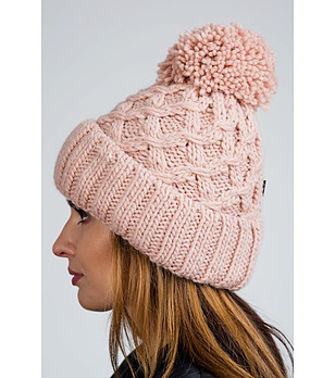 Дамска зимна розова шапка Ness снимка