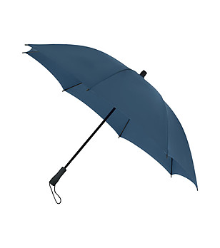 Устойчив на вятър чадър в синьо  снимка