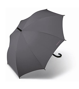 Сив чадър с извита дръжка снимка