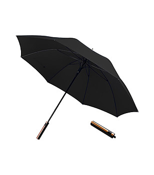 Луксозен черен чадър снимка